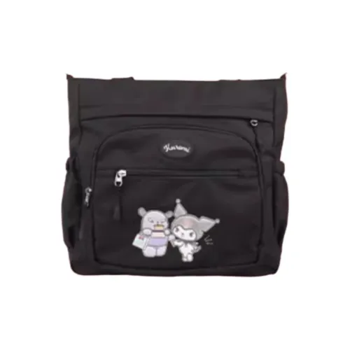 Cool Fun Nylon Tote Bag Shopping Bag Shoulder Bag Crossbody Bag Medium Size Women's Sky Blue/Ecru/Black
