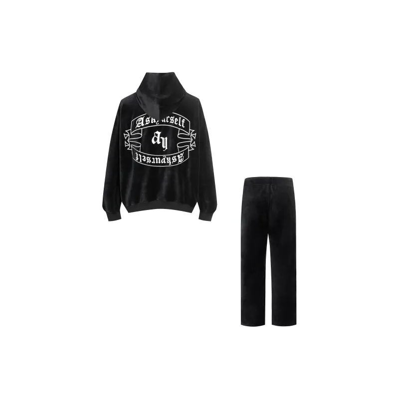 Askyurself Sweatshirt Set Unisex Black-1