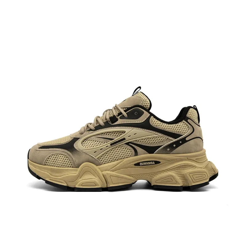 OUWENHEIMANBA Height Increasing Wear-Resistant Breathable Low-Top Chunky Sneakers Men's-7