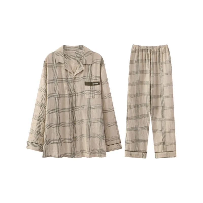 Lan Miao Pajama Set Men's Coffee-0
