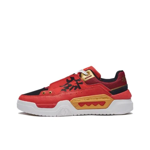 361° Durable Breathable Low Top Skateboard Shoes Men's Red Gold