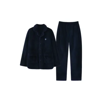 Qiao Ni Tong Pajama Set Men's Royal Blue