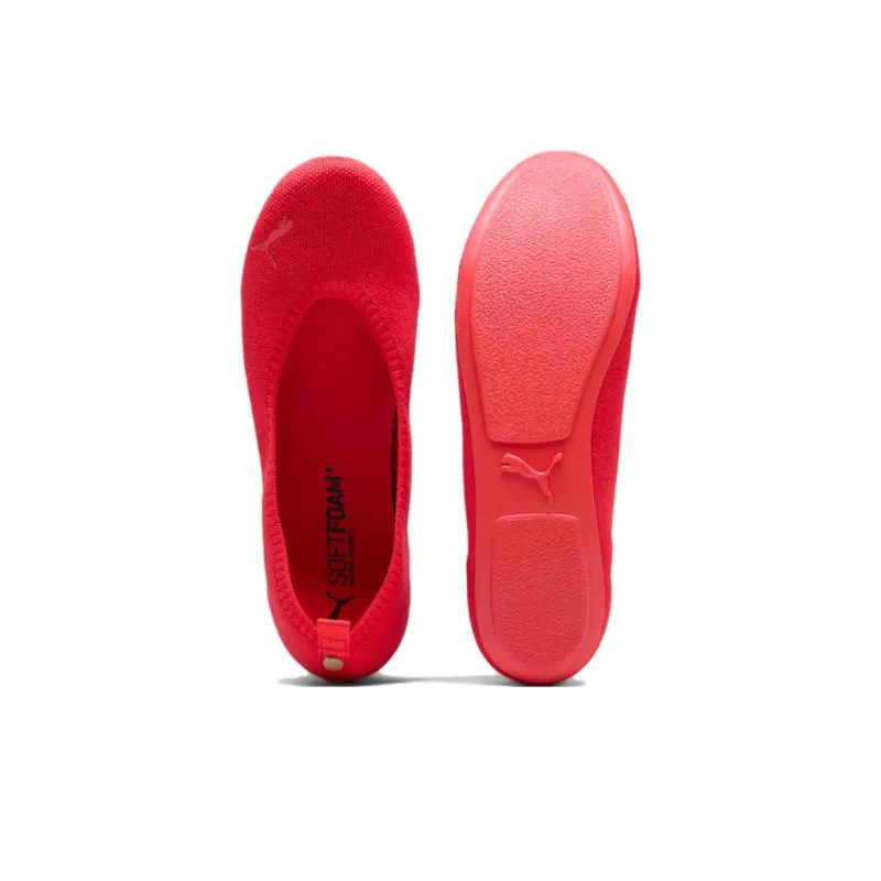 PUMA Ballet Illiana Anti Slip Wear Resistant Low Top Casual Shoes Women's Red-3