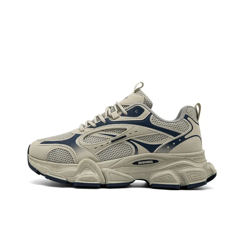 OUWENHEIMANBA Height Increasing Wear-Resistant Breathable Low-Top Chunky Sneakers Men's-13