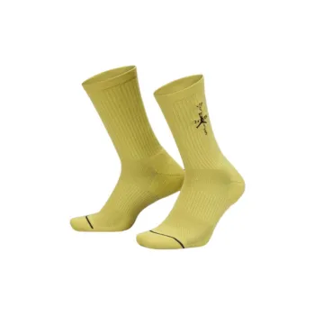 Jordan Travis Scott X Air Jordan Mid Calf Socks Unisex 1 Pack Celery Green/Black