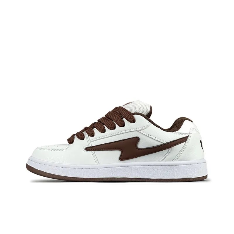 LuzaoT SUPER DRAG Puffy Shoes Coverage Wear Resistant Slip Resistant Low Top Skateboard Shoes Unisex Chocolate-0