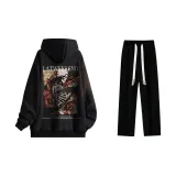 Set (Black Sweatshirts+Black Casual Pants)