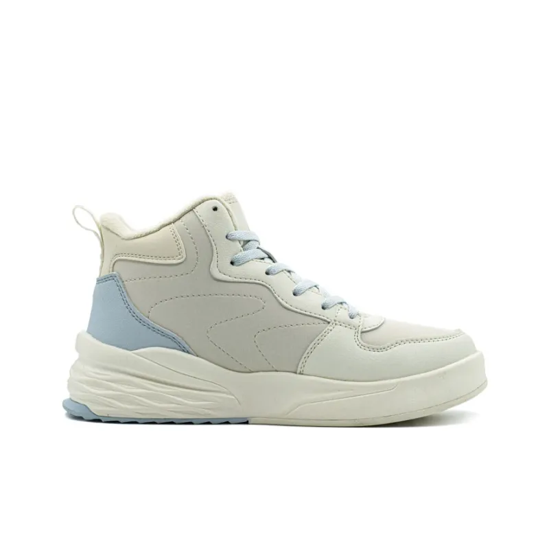 PEAK Warm And Wear Resistant High Top Skateboard Shoes Women's Beige-1