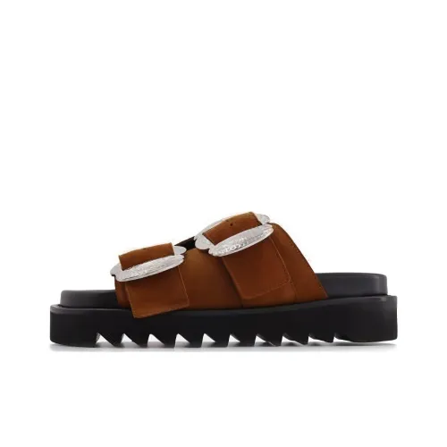 Toga Pulla Slide Slippers Women's Brown