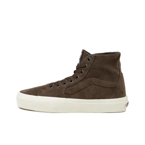 Vans SK8 HI Anti-Slip Wear-Resistant High-Top Skateboard Shoes Women's Brown