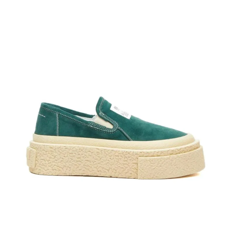 MM6 Maison Margiela Low Top Platform Shoes Women's Green-1