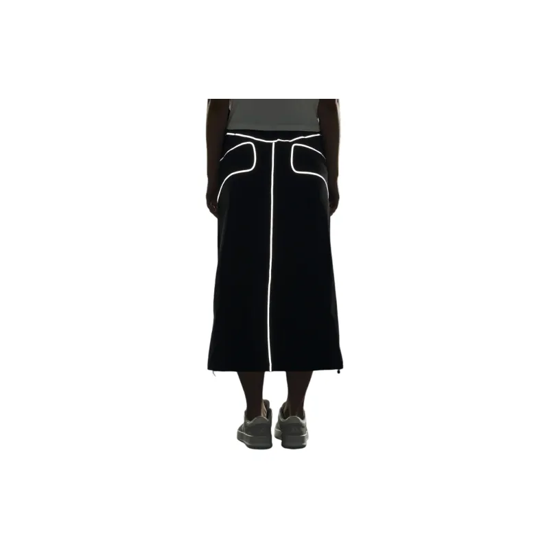 Adidas Casual Long Skirts Women's Black-4