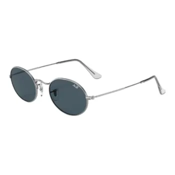 RayBan Metal Crystal Oval Sunglasses Women's Silver