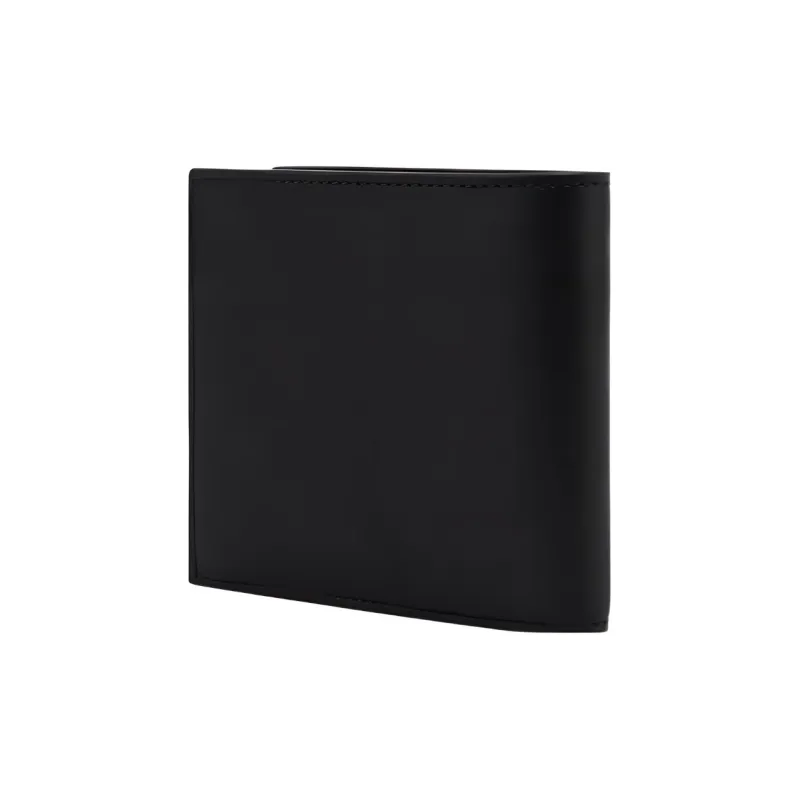 MOSCHINO Calfskin Card Holder Wallet Men's Black-1