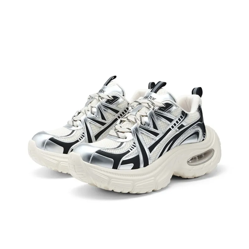 FAIRWHALE MaxFun Series Slip Resistant Lightweight Height Increasing Low Top Chunky Sneakers Unisex-35