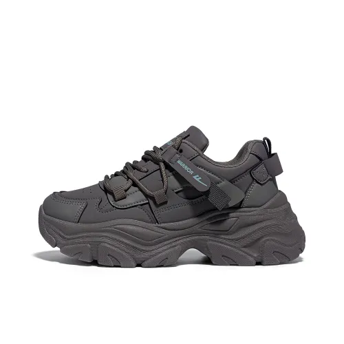 Warrior Lightweight Height Increasing Low Top Chunky Sneakers Women's for Green