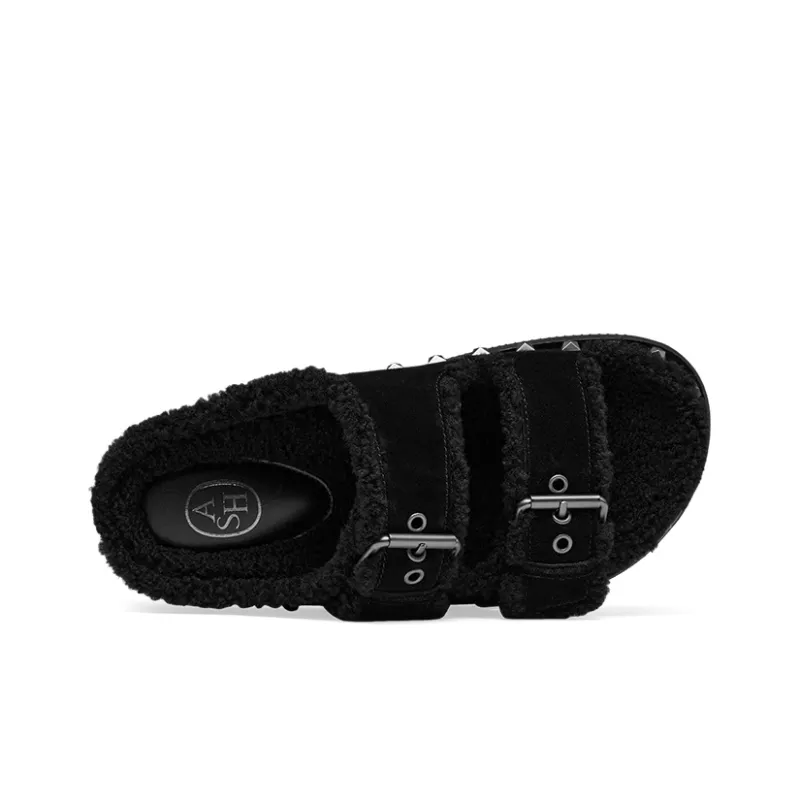 ASH Rubber Sole Slip-Resistant Abrasion-Resistant Slide Slippers For Women's Women's-9