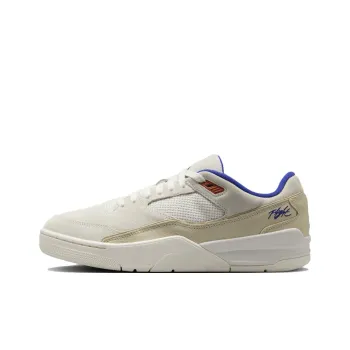 Jordan Anti Slip Wear Resistant Low Top Vintage Basketball Shoes Unisex White Brown