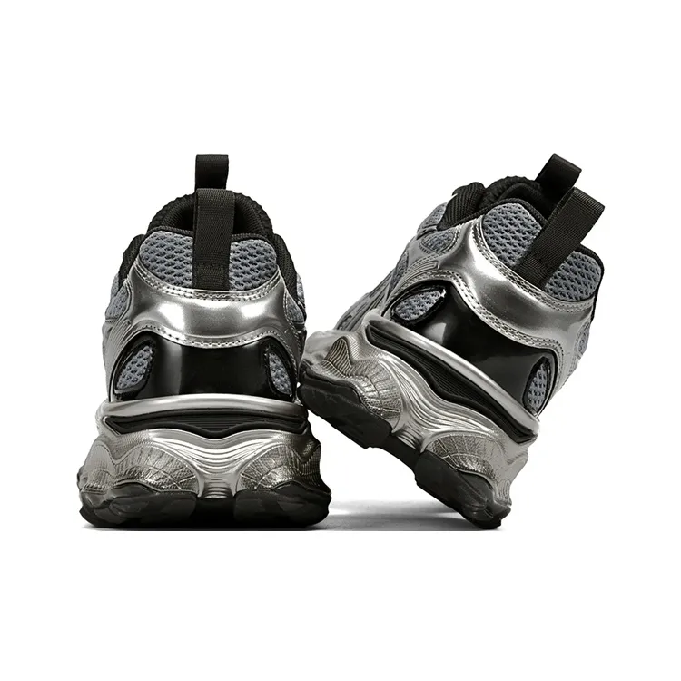AOKANG Bullet Head Series Cushioned Wear Resistant Lightweight Height Increasing Low Top Chunky Sneakers Unisex-4
