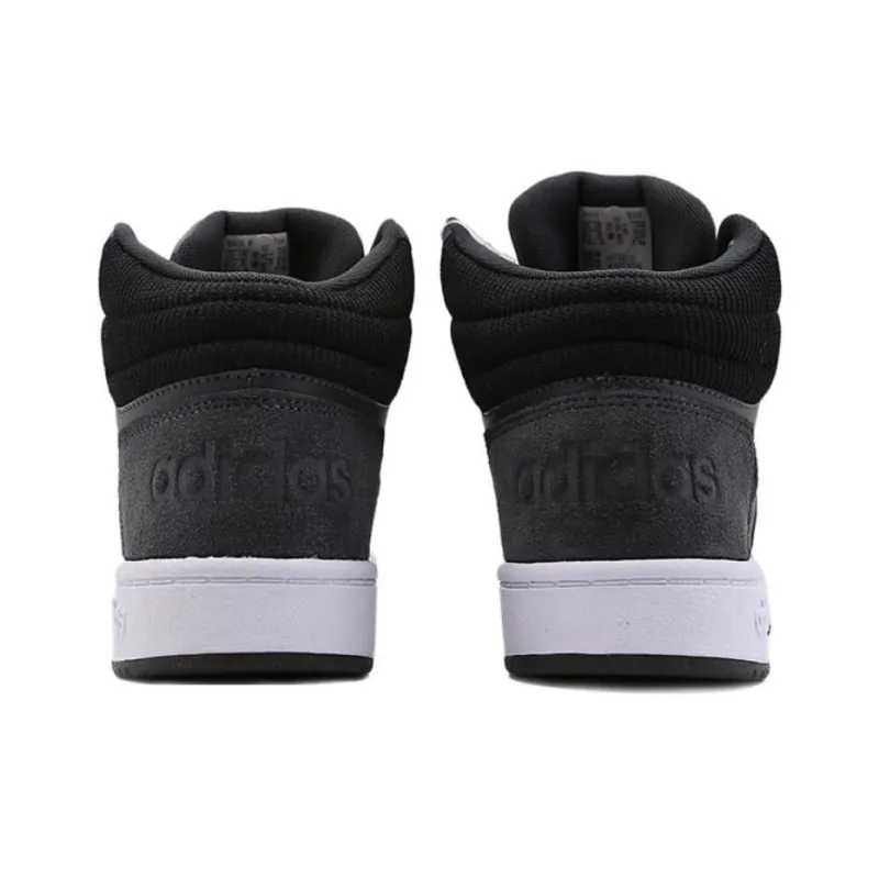 Adidas Hoops 2.0 Anti-Slip Wear-Resistant High-Top Skateboard Shoes Women's Black-2