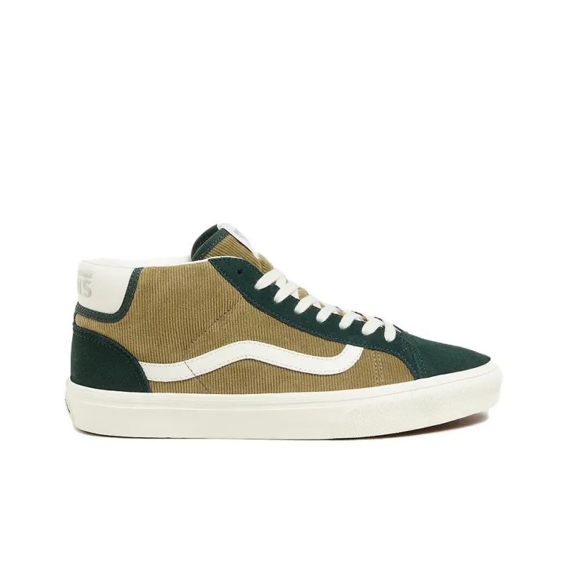 Vans Mid Skool Anti-Slip Wear-Resistant Mid-Top Skateboard Shoes Unisex Green-1