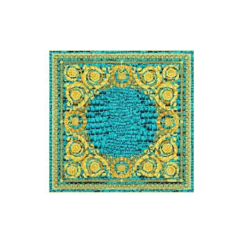 VERSACE - Silk Scarves Unisex Green