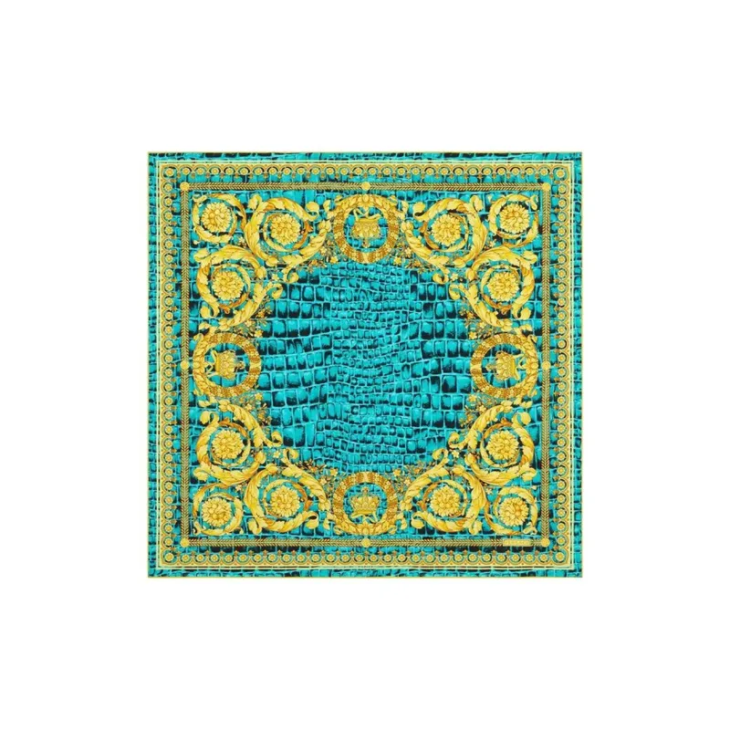 VERSACE - Silk Scarves Unisex Green-0