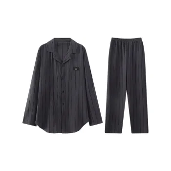 Lan Miao Pajama Set Men's Dark Gray