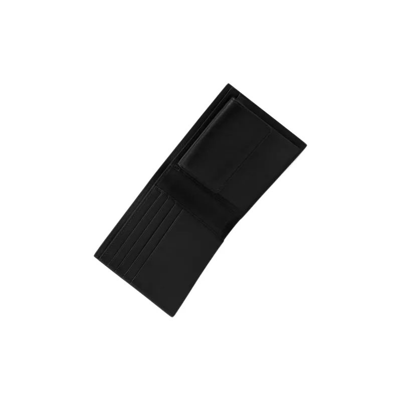 MOSCHINO Calfskin Card Holder Wallet Men's Black-3