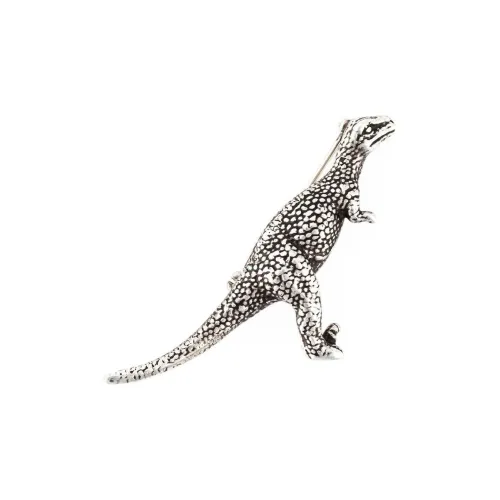 SAINT LAURENT Brass Brooches Men's Silver
