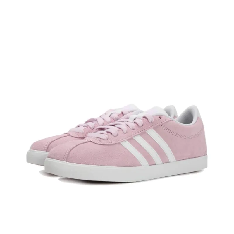 Adidas Courtset Anti-Slip Wear-Resistant Low-Top Tennis Shoes Women's Pink-2