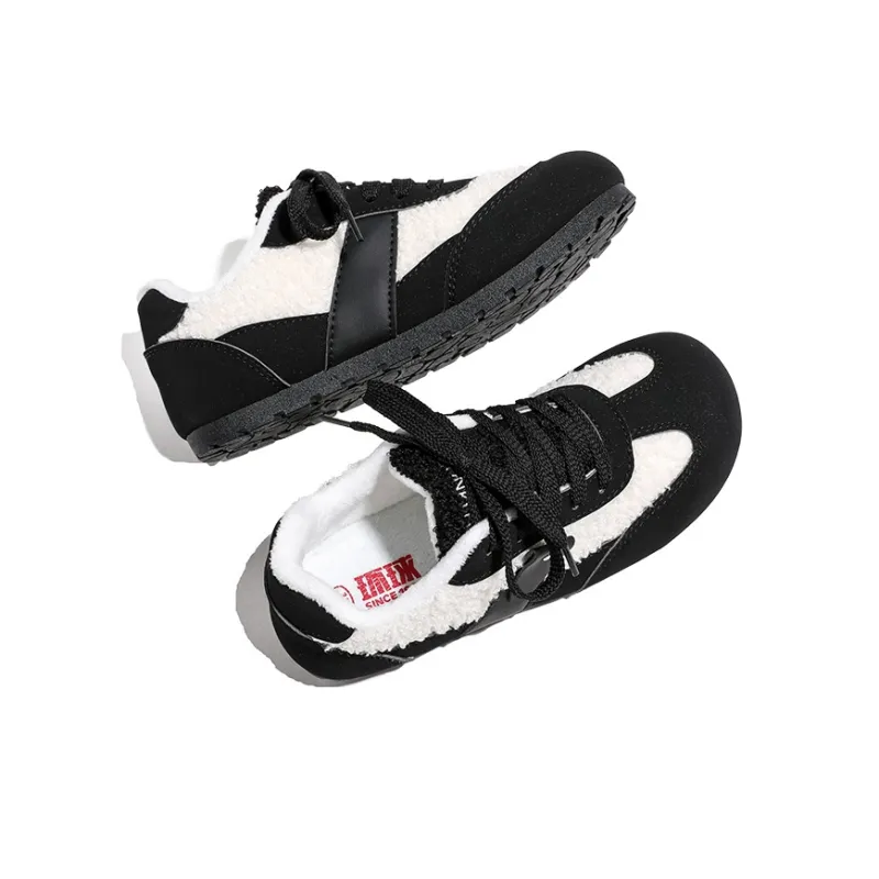 HUANQIU Anti-Slip And Wear-Resistant Warm Low-Top Casual Shoes Women's-4