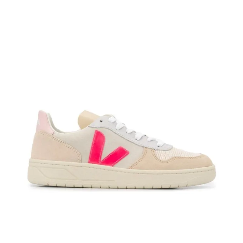 VEJA V-10 Skateboard Shoes Women's Low-Top Pink-1