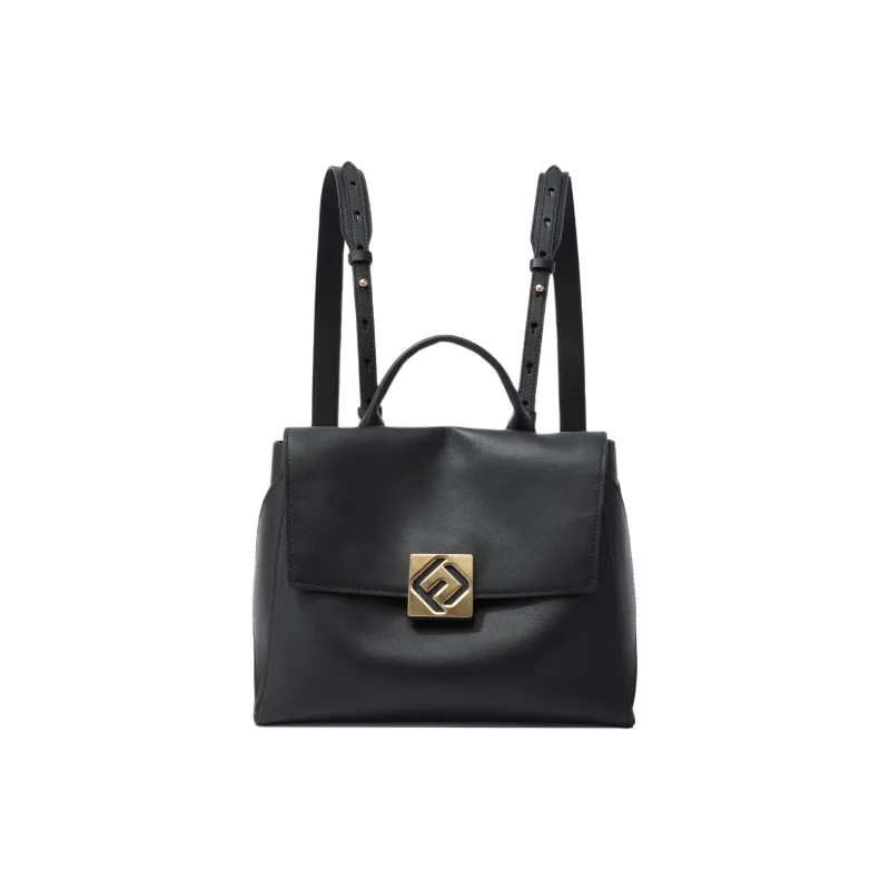 FION Cow Leather Backpack Large Size Women's Multicolor-1