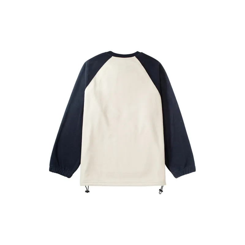 BORDERLESS BDLS Sweatshirt Unisex Ecru+Navy Blue-1