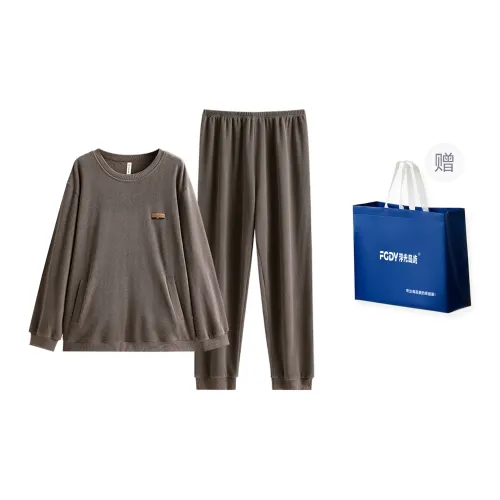 Floating Light Islands Pajama Set Shopping Bag Men's Coffee