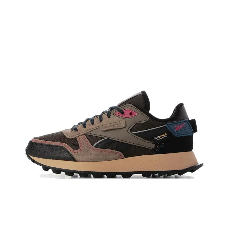 Reebok Classic Leather Anti Slip Wear Resistant Low Top Casual Running Shoes Unisex Dark Brown-0