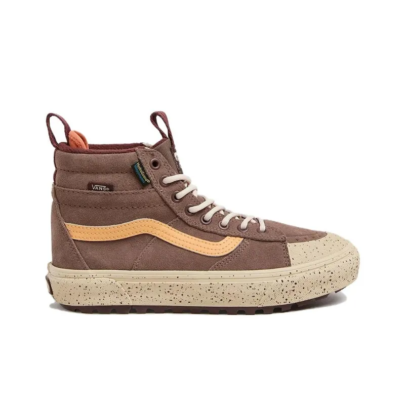 Vans SK8 HI Anti Slip Wear Resistant High Top Skateboard Shoes Women's Taupe-1