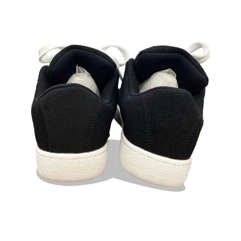 XLAIII Anti Slip Wear Resistant Low Top Skateboard Shoes Unisex Black White-4