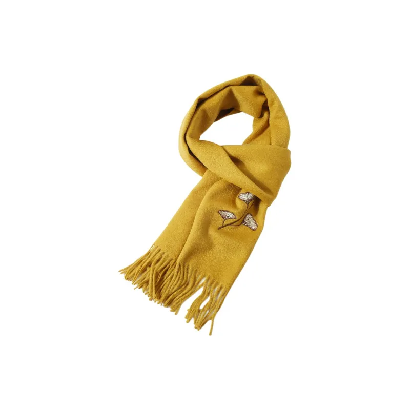 Shanghai Story 100% Sheep Wool Knit Scarves Women's Floral Butterfly Dance-10