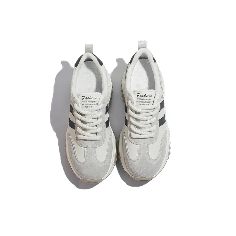 DK.VAN Abrasion Resistant Low Top Chunky Sneakers 7cm Women's Apricot-27