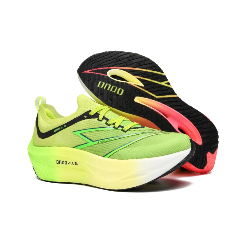 ONOD Sprint Long Distance Running Training Marathon Running Shoes Unisex Green Pink Mismatched-2