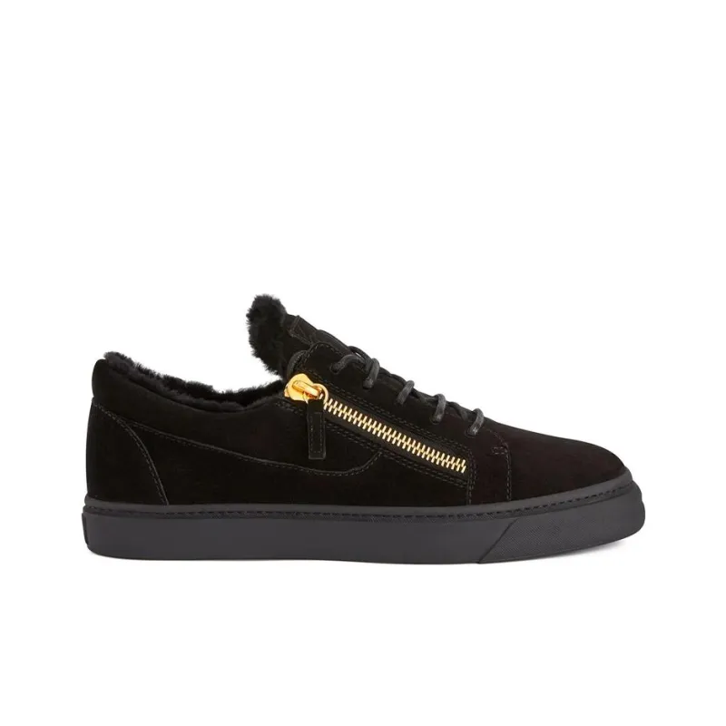 Giuseppe Zanotti Frankie Shearling trimmed Sneakers-1