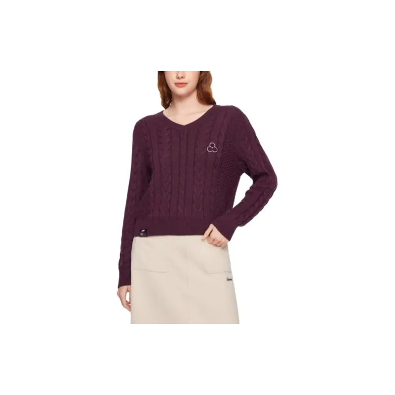 Skechers SmileyWorld Sweater Women's Purple Brown-1
