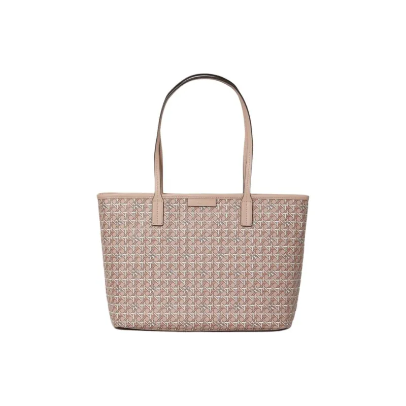 TORY BURCH Coated Canvas Combo Bag Tote Bag Shopping Bag Handbag Shoulder Bag Small Size Women's Peach Pink-0