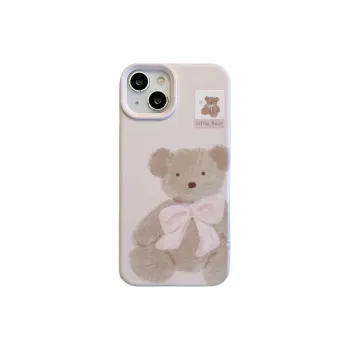 Wei Xin TPU Material Foundation Brown Bear Phone Cases Compatible With IPhone 16/15 Pro Max/Apple 13/14 Pro Max/12