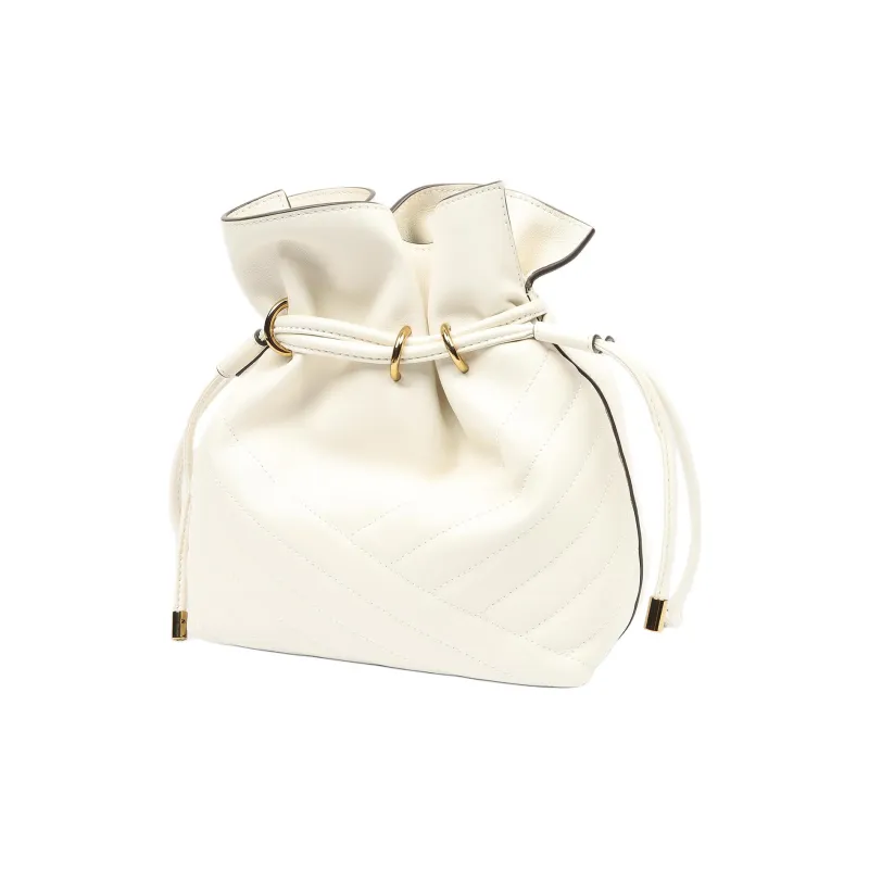 TORY BURCH Kira Sheepskin Lucky Bag, Bucket Bag, Shoulder Bag, Crossbody Bag Mini Women's White-2