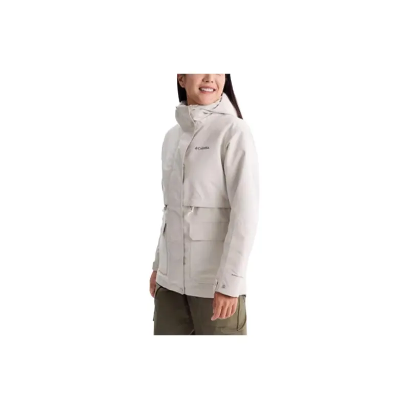 Columbia Hiking Waterproof And Windproof Windbreaker Jacket Women's White-1