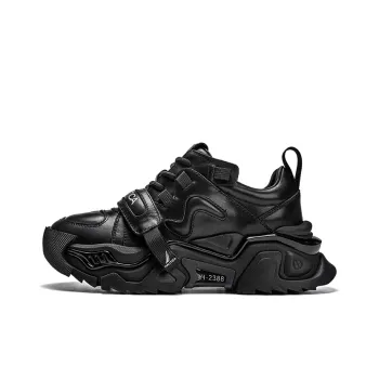 NAUTICA Cushioning Anti Slip And Wear Resistant Height Increasing Low Top Chunky Sneakers Women's Black