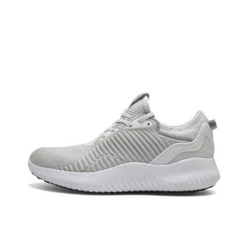Adidas AlphaBounce Slip Resistant Rebound Low Top Casual Shoes Men's Light Gray